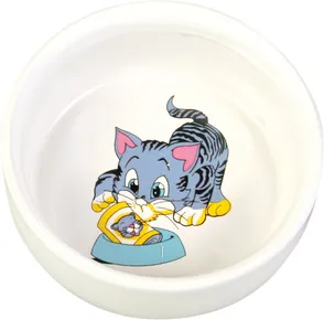 Keramikschale, bemalt, Katzenmotiv 300ml/11cm